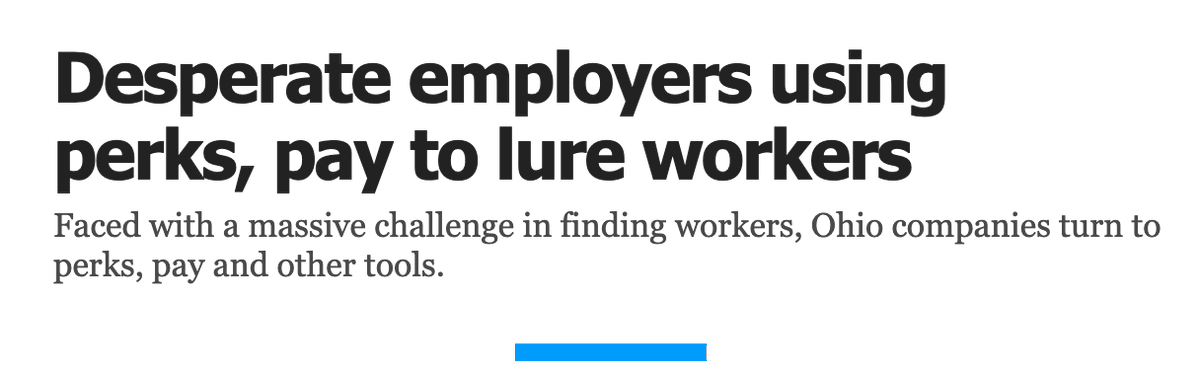 "Desperate employers using perks, pay to lure workers"