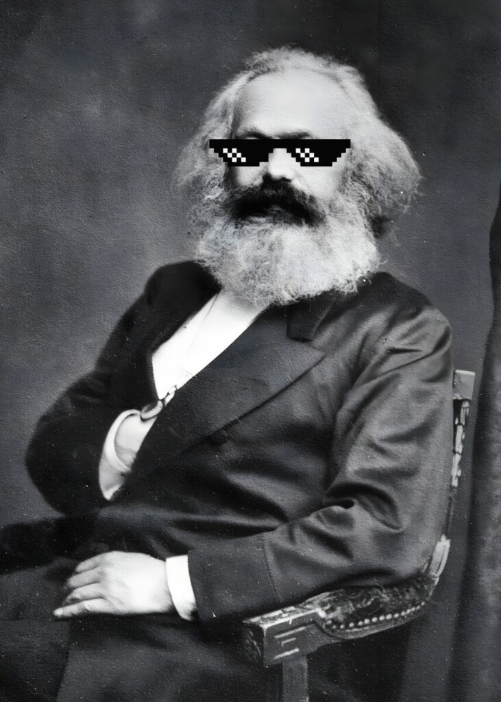 Photo of Marx with "deal with it" sunglasses
