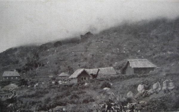 black and white photograph of mbaga mission station in the early 1900s, showing a very bushy landscape, with very few trees 

Mbaga Mission station, early 1900s. Unknown, ELCT Northern Diocese Archives Moshi, Leipzig Mission photos